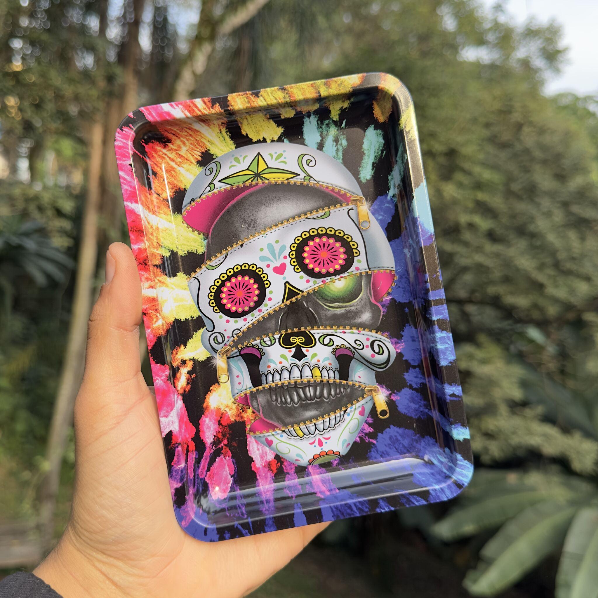 Mexican Skull Metal Tray