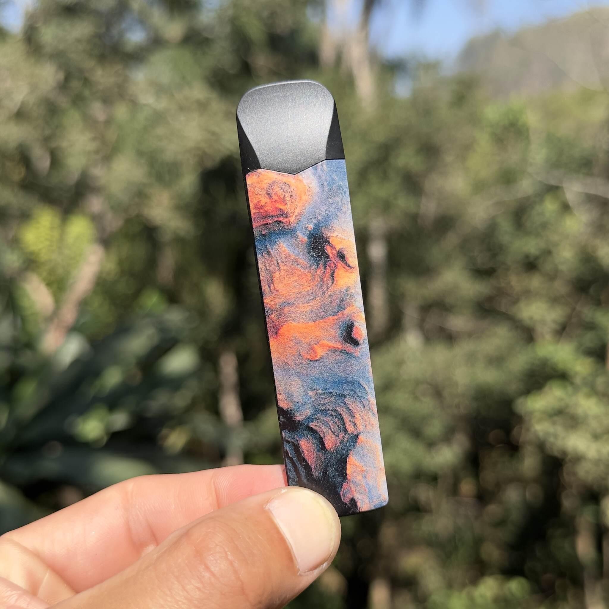 USB Rechargeable Electric Lighter – Blue and Orange Tie-Dye