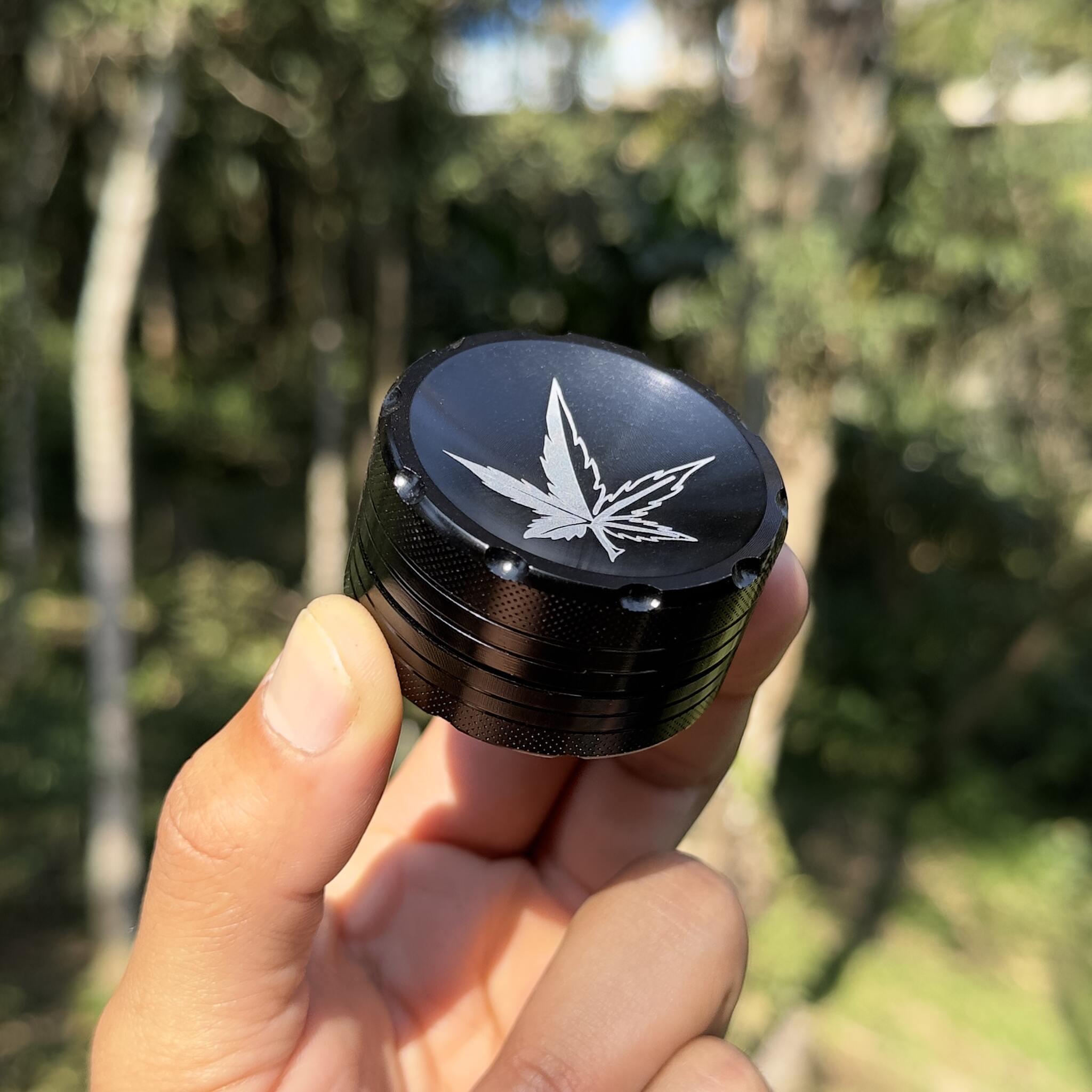 Black Hemp II Ashtray Grinder – 50mm