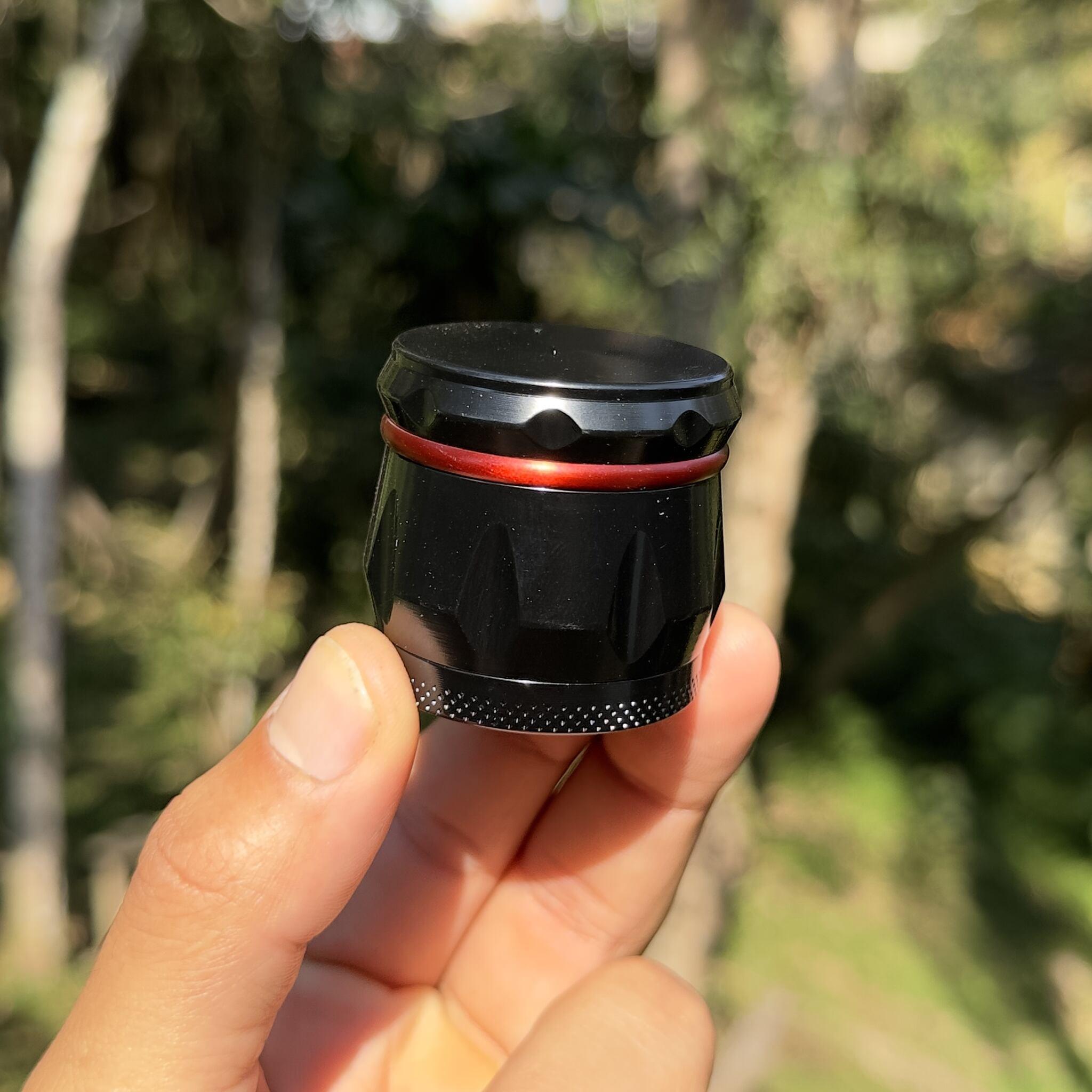Red metal 4-part drum grinder – 40mm