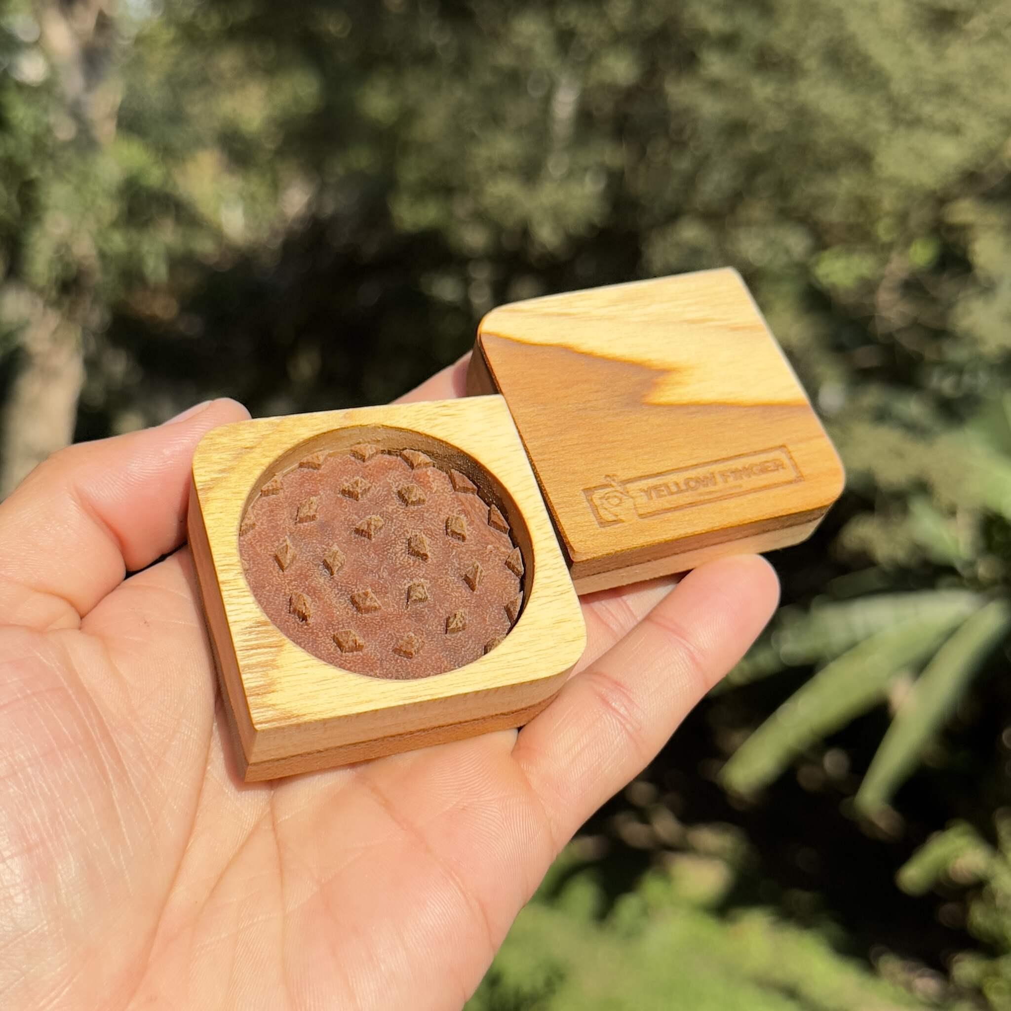 Yellow Finger wooden grinder