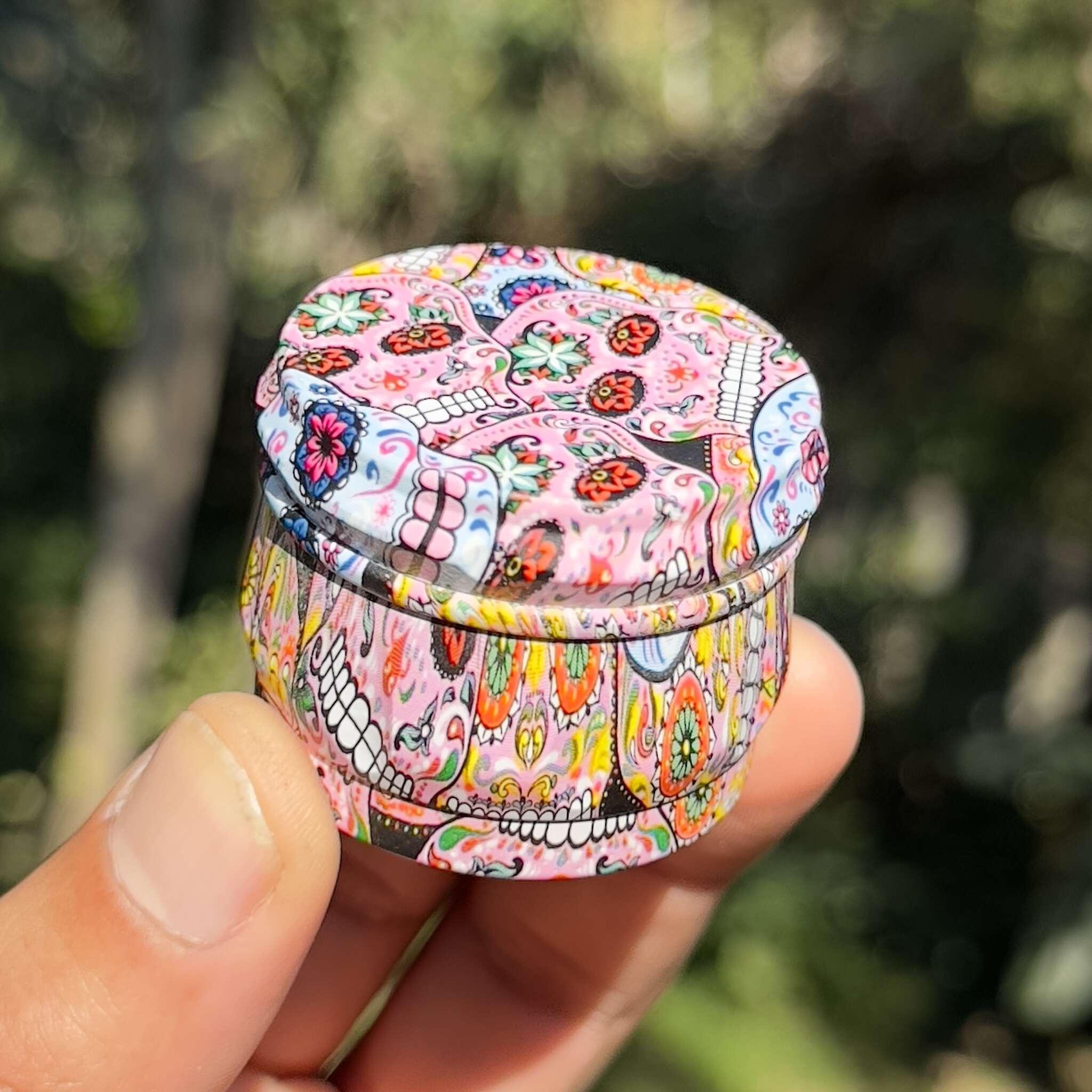Mexican Skull Drum Metal Grinder - 40mm