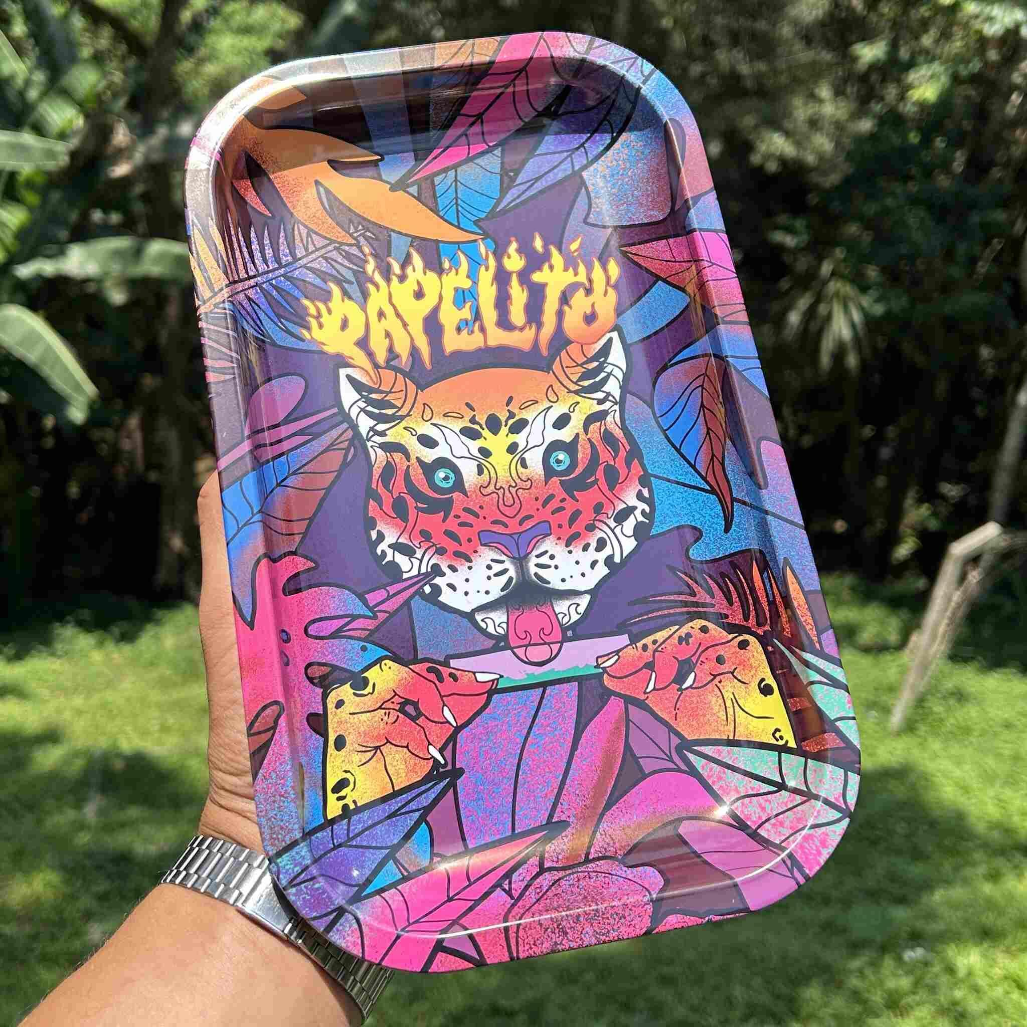 Psychedelic Ounce Kit – Papelito metal rolling tray
