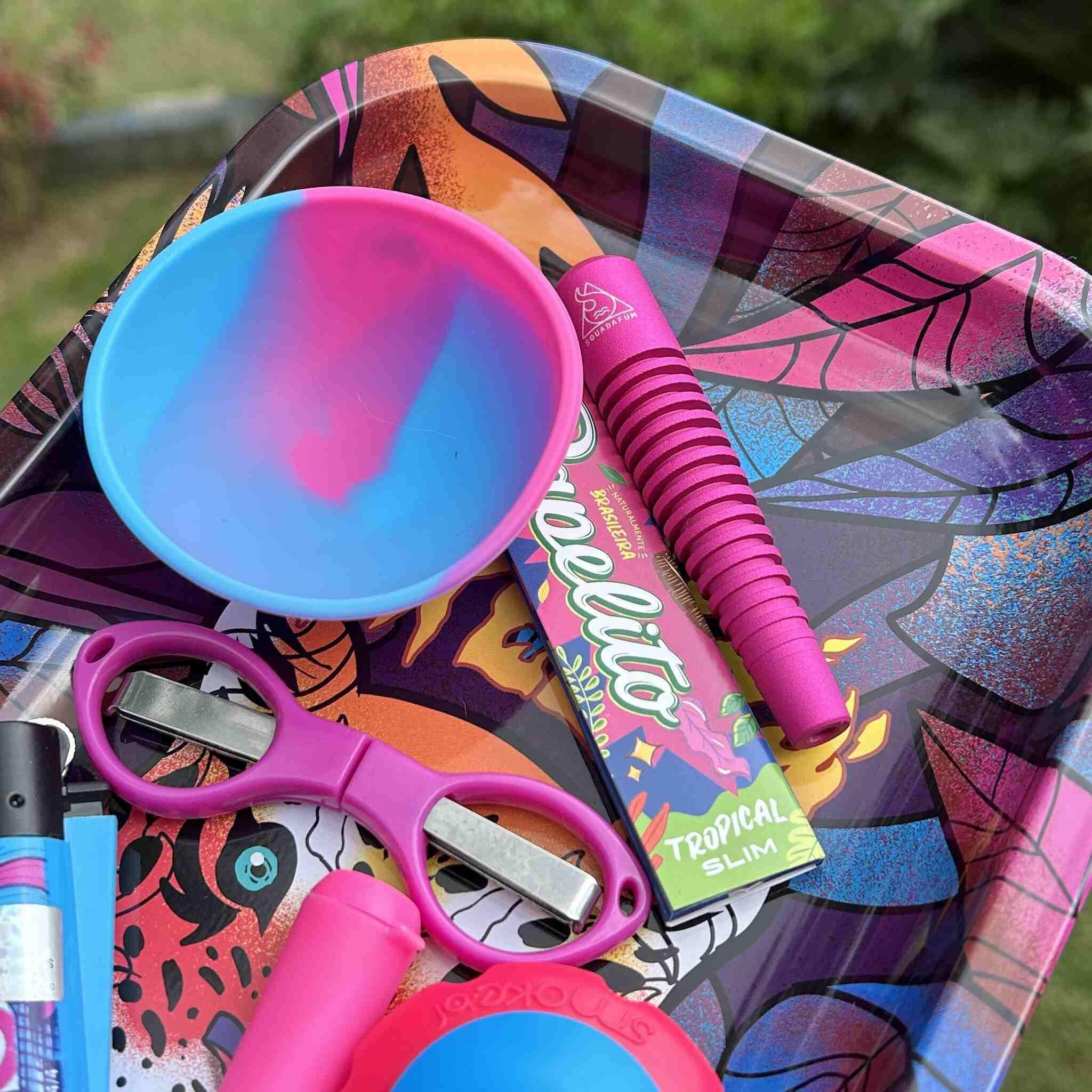Psychedelic Ounce Kit – Papelito metal rolling tray