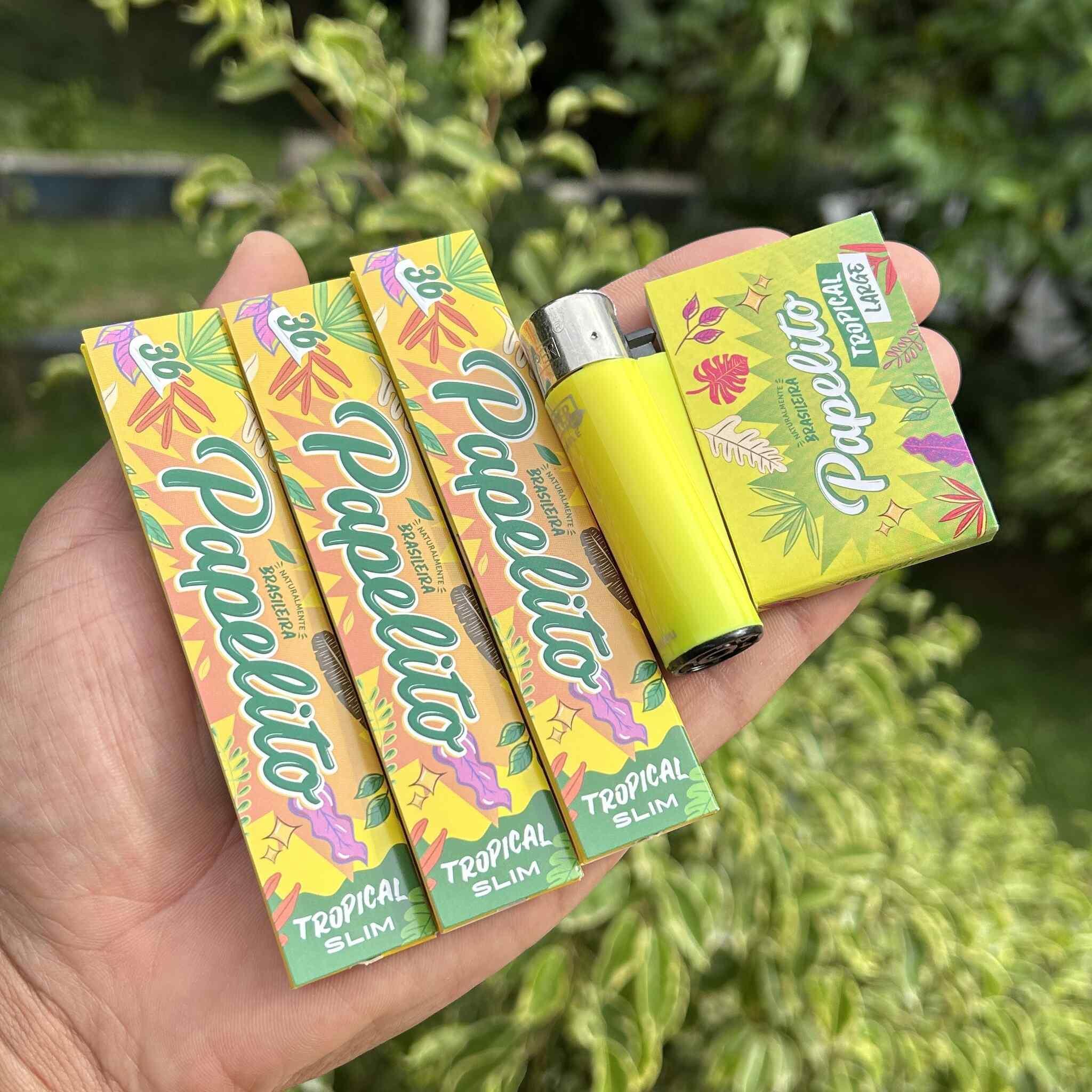 Papelito Supply Combo – 3 Rolling Papers + 1 Paper Filter + 1 Lighter
