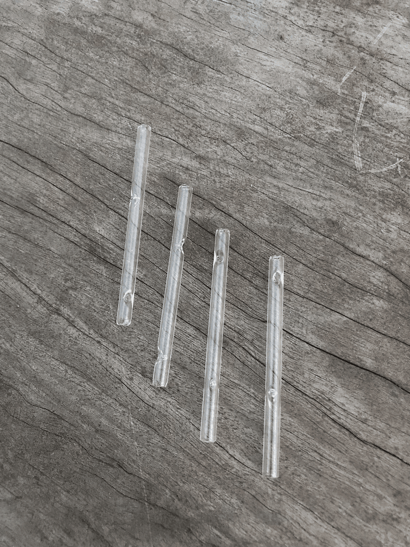 Combo 4 Glass Tips 7cm 5mm