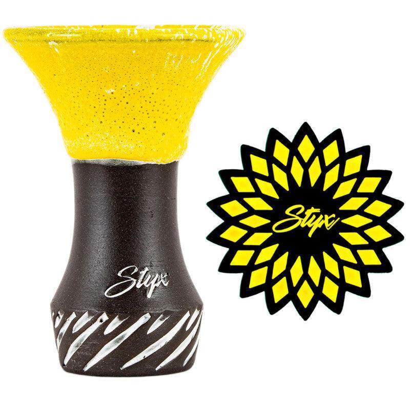 Rosh Narguile Styx Black Amarelo + Tapete Para Rosh Styx
