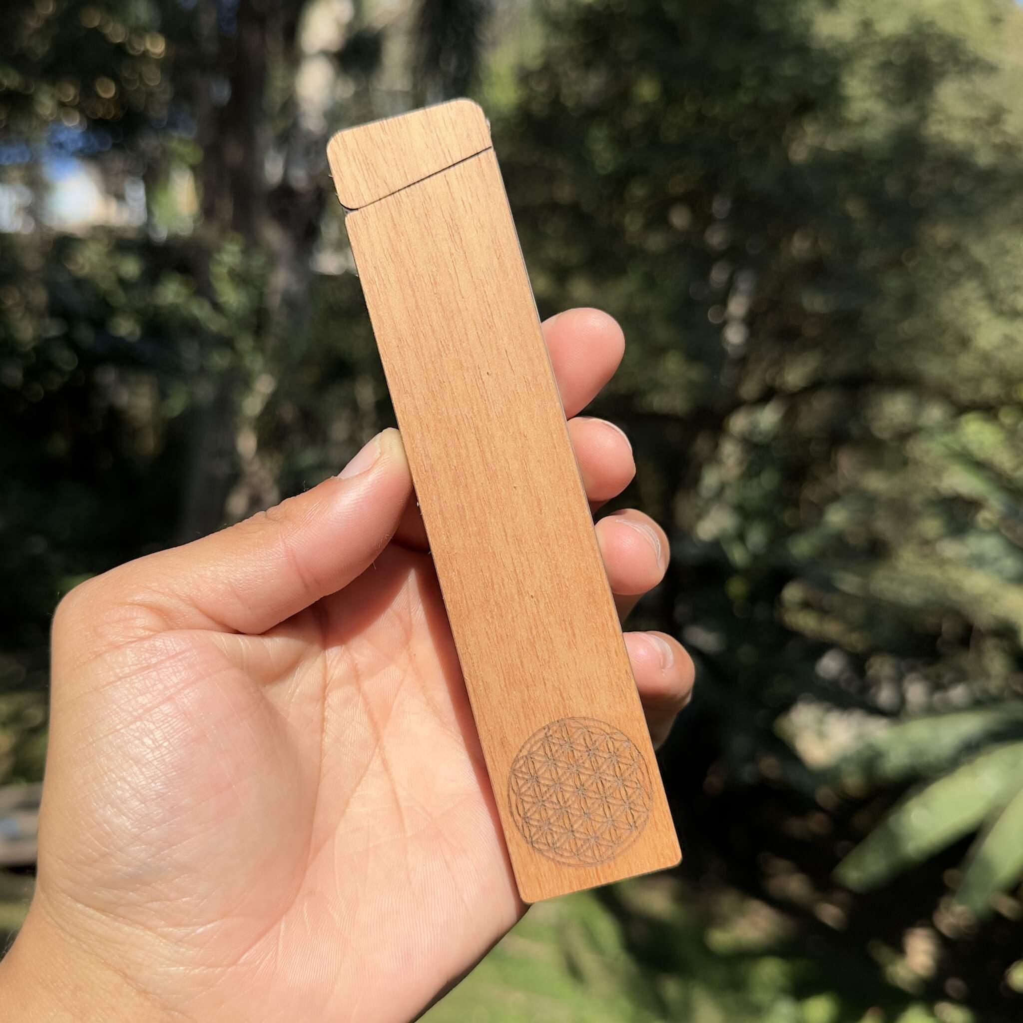 Porta beck de madeira Wood Burning grande – Círculo