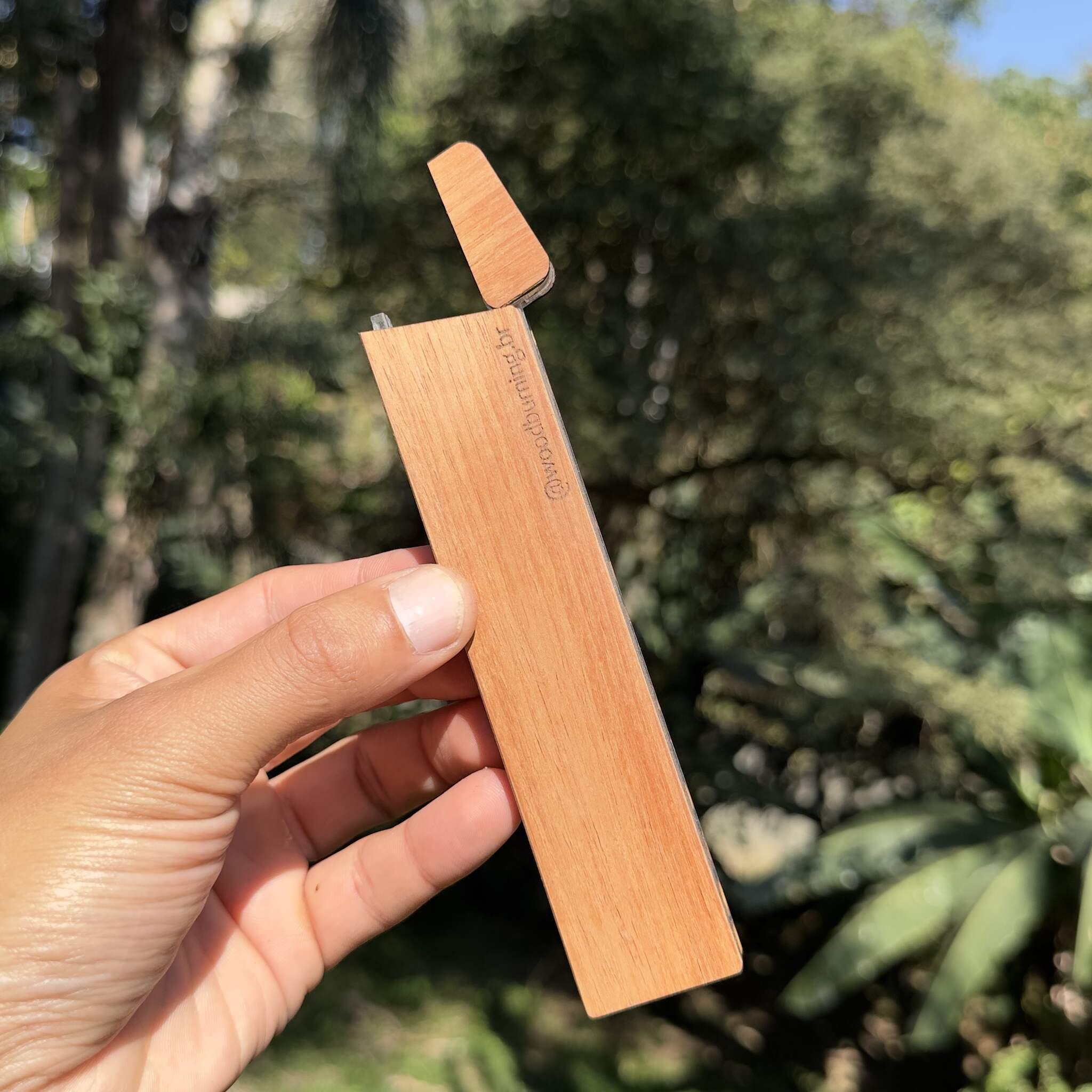 Large Wood Burning wooden beck holder - Mandala
