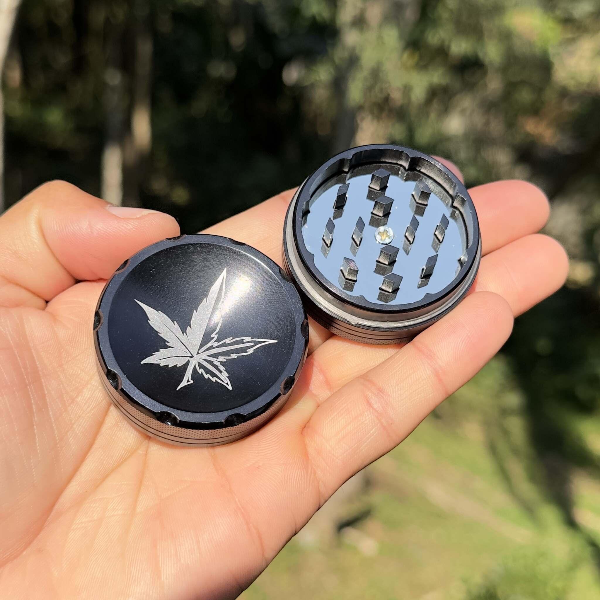 Black Hemp II Ashtray Grinder – 50mm