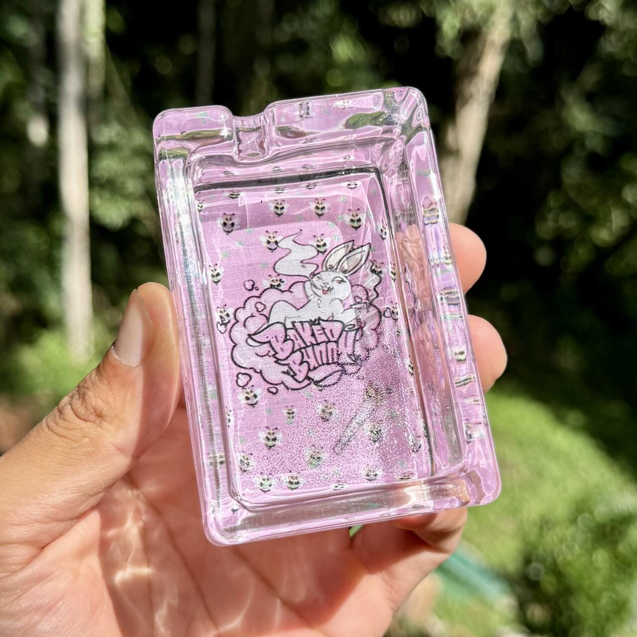 Baked Bunny Glass Ashtray - III
