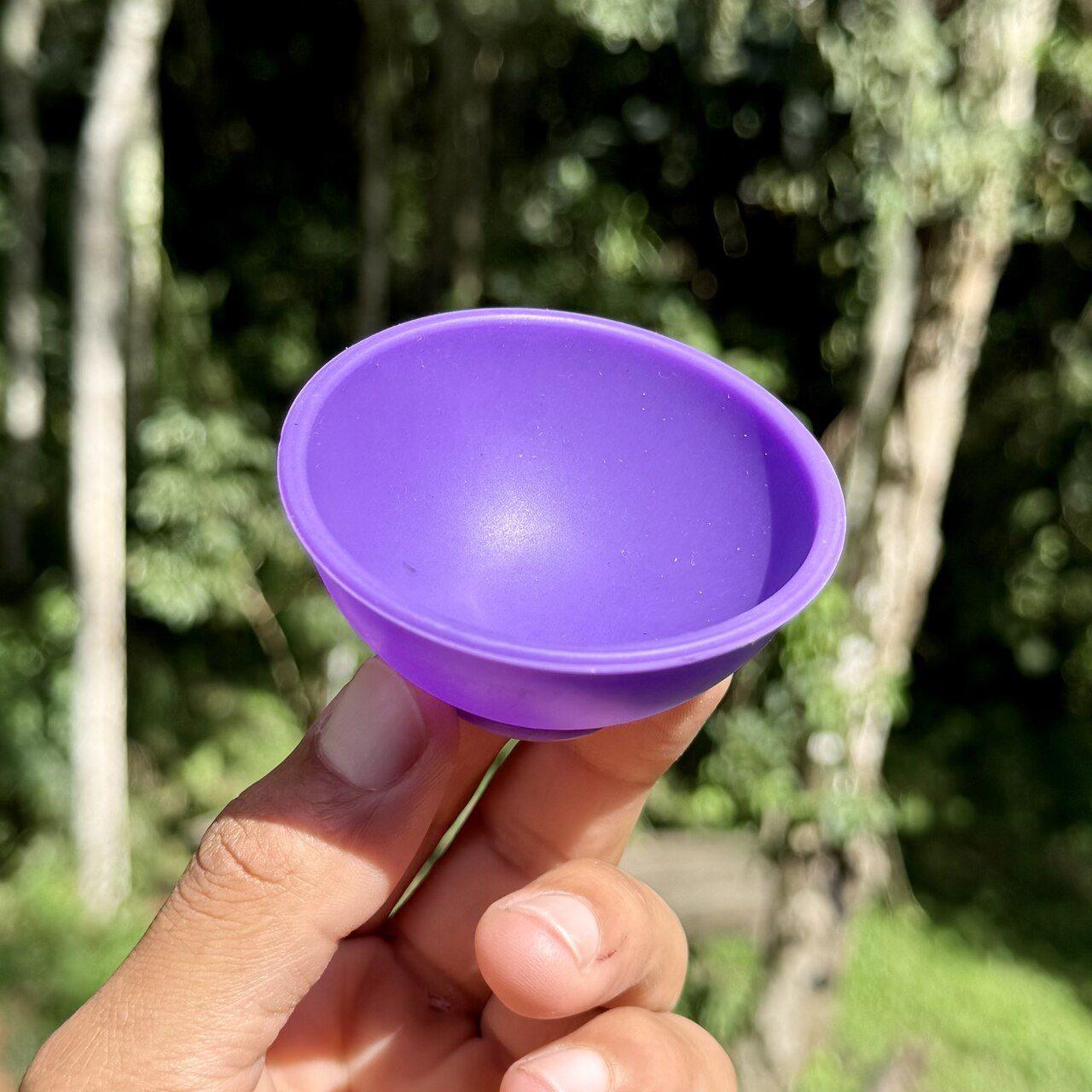 Cuia de silicone  – Roxa