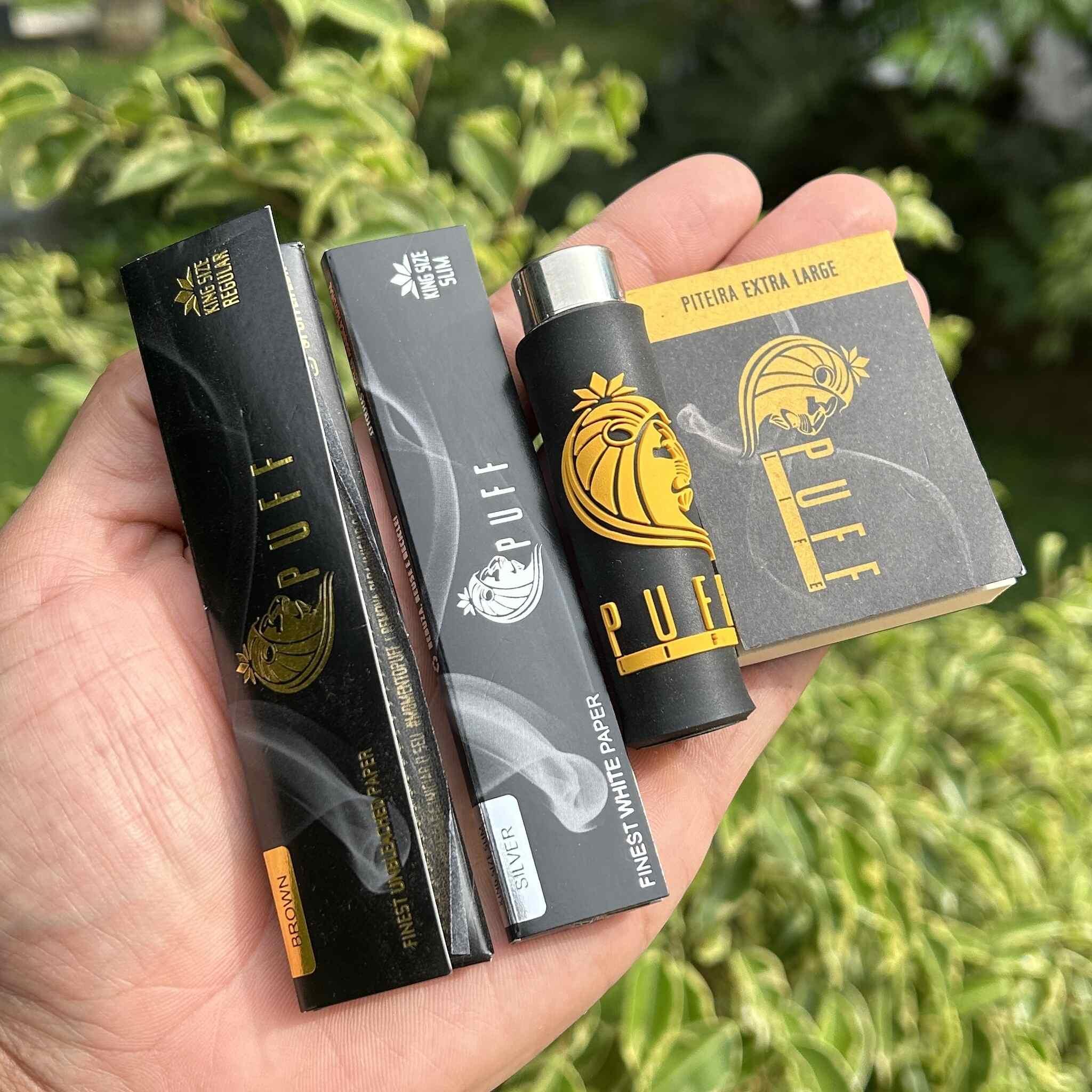 Puff Life Supply Combo – 2 Rolling Papers + 1 Lighter + 1 Paper Filter