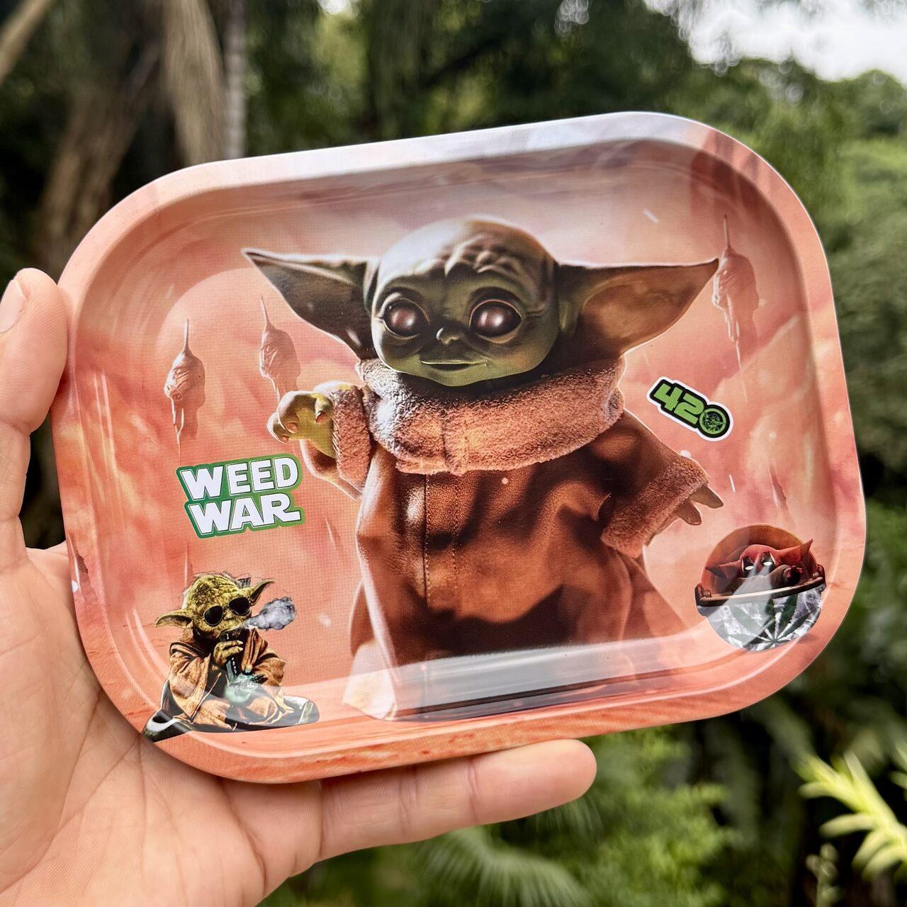 Metal Rolling Tray Weed War – Yoda 420