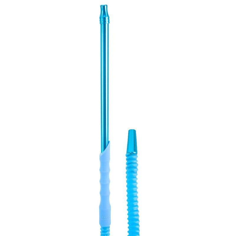 Hookah Hose Aluminum Silicone Handle Flexible Washable PVC Baby Blue