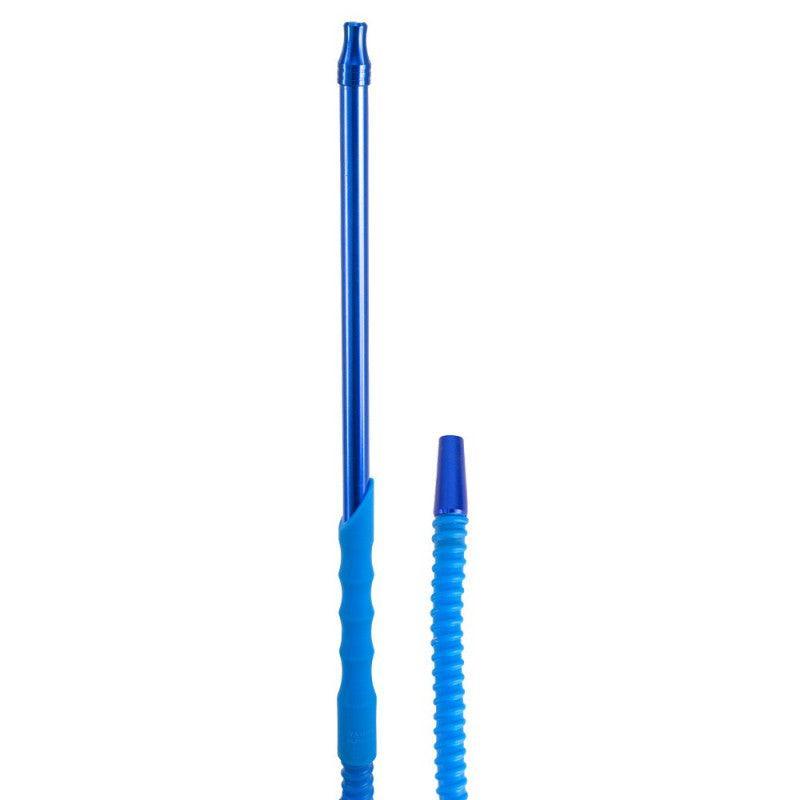 Hookah Hose Aluminum Silicone Handle Flexible Washable PVC Blue