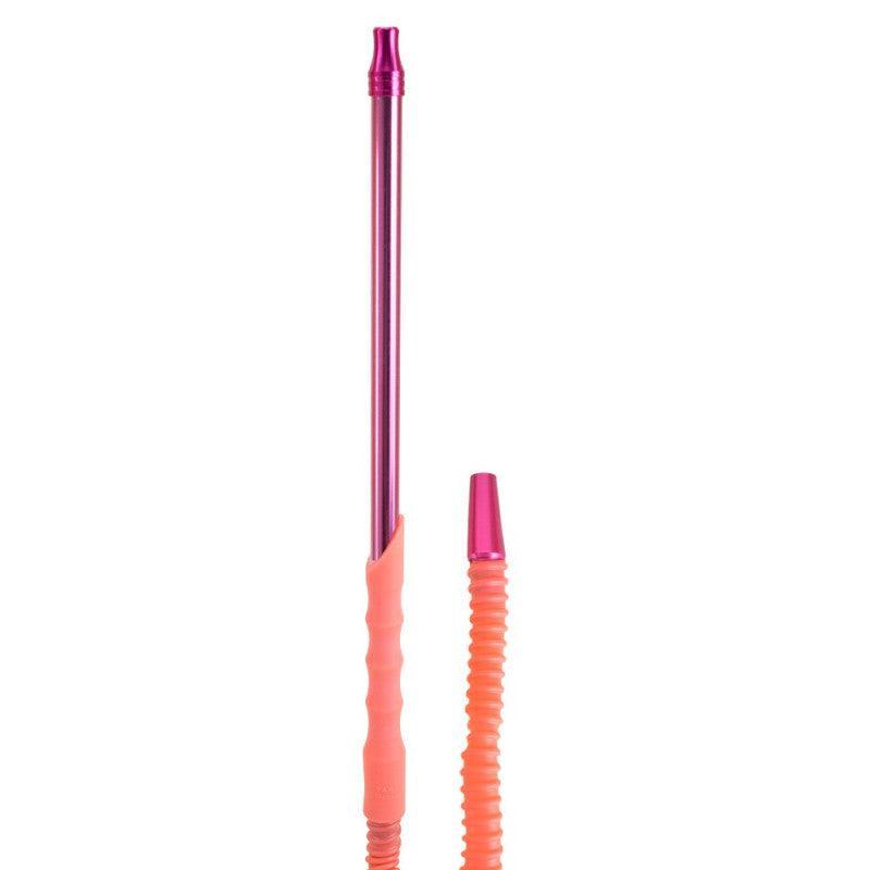 Hookah Hose Aluminum Silicone Handle Flexible Washable PVC Rose