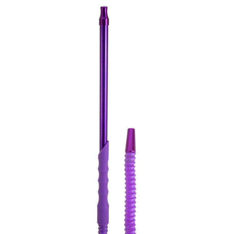 Purple Hookah Hose Aluminum Silicone Handle Washable Flexible PVC