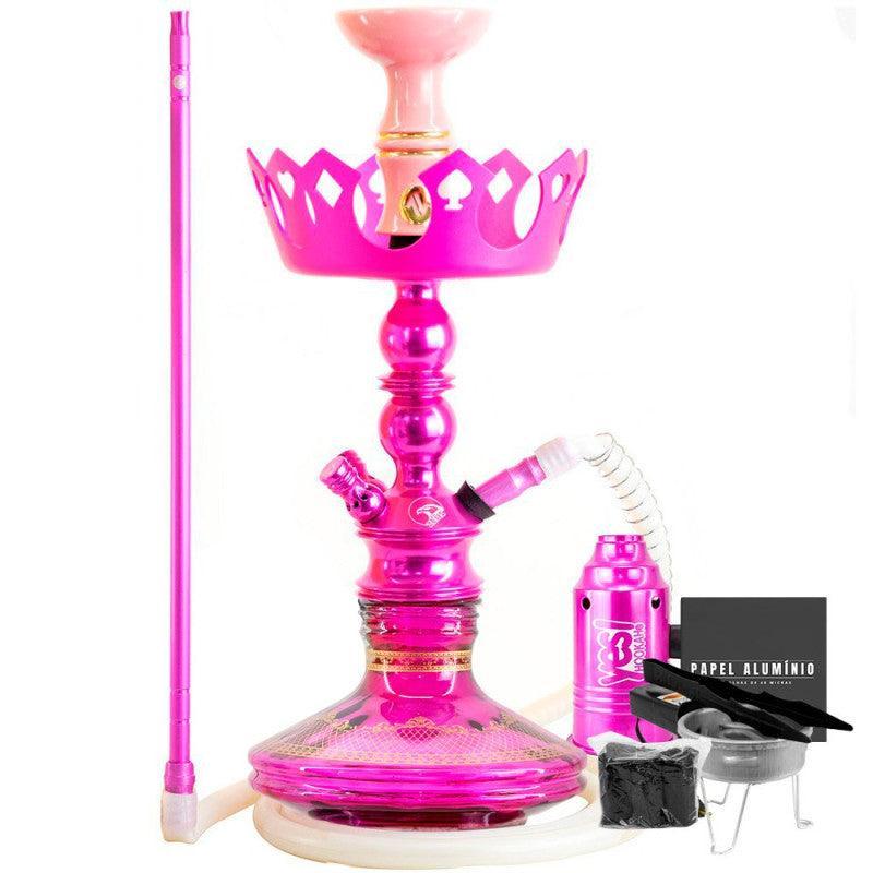 Small Hookah Zeus Single Pink Vase Brisas Genie Plate Crown Hose ArguileBr Silicone Bowl Alusi Kiso Complete