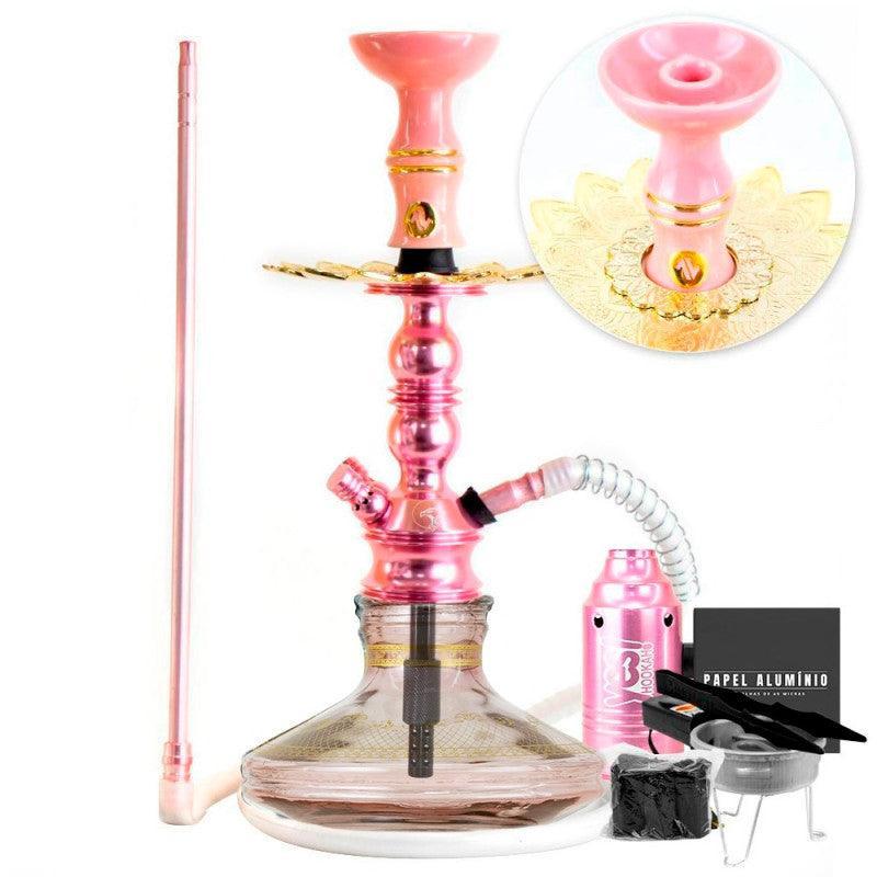 Small Hookah Zeus Single Rose Shine Vase Brisas Genie Plate Alusi Mouthpiece HookahBr Silicone Bowl Alusi Kiso Complete