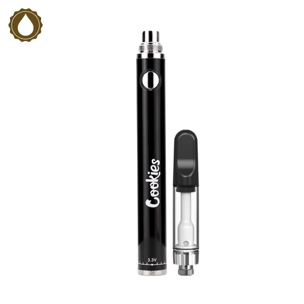 Twist Vaporizer Pen + 2x Atomizers - Cookies - Black